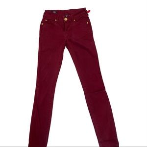 True Religion burgundy suede jeans